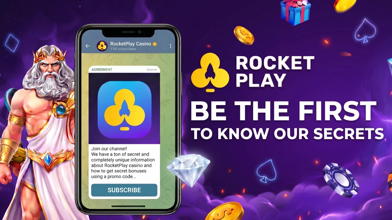 RocketPlay mobile pokies and banking interface on a smartphone screen